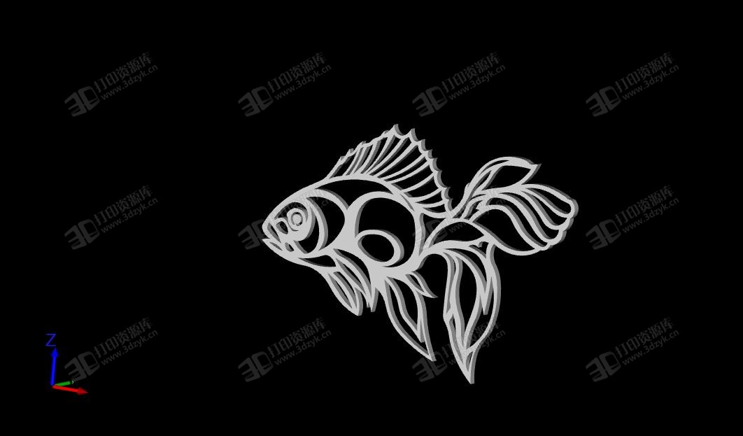2D小丑鱼 艺术浮雕-3D打印资源库