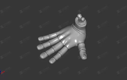 无需支撑，关节可动，手掌stl