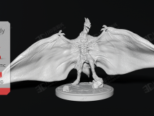 哥斯拉怪兽rodan拉顿3d手办模型