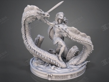 大力神vs九头蛇游戏场景手办3d模型素材stl文件