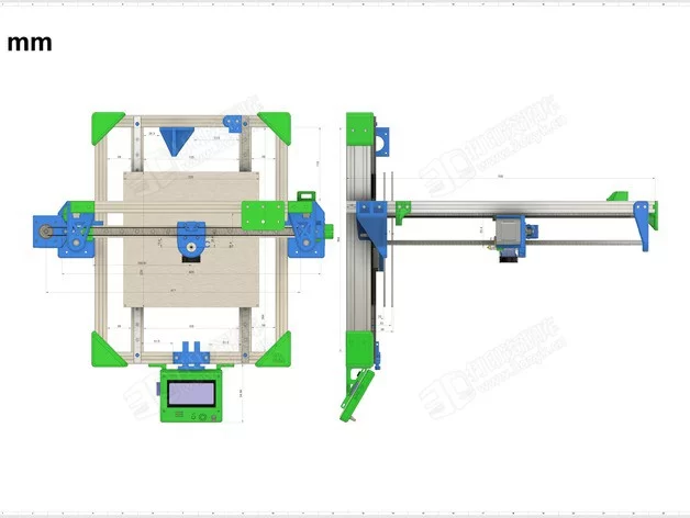 3D打印機(jī) 線軌版Mendel I3 機(jī)器模型 (3).webp