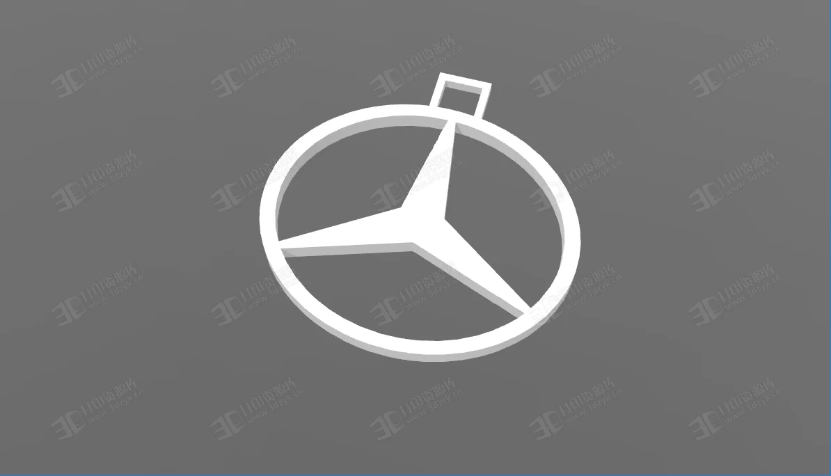 奔馳(mercedes - benz)鑰匙鏈   3d打印模型.webp