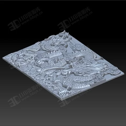 高精度 龍 墻面浮雕模型 (6)3d打印模型.webp