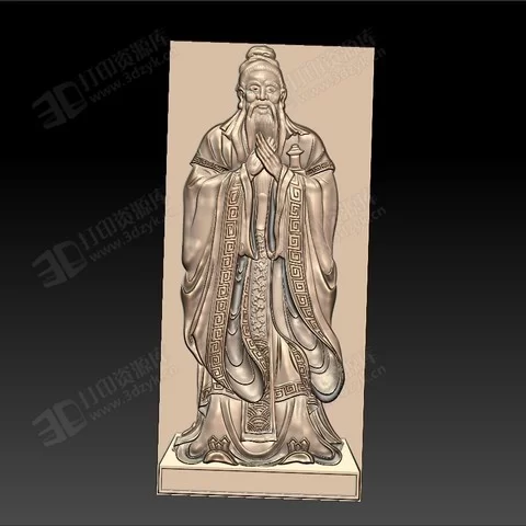 高精度儒家創(chuàng)始人 孔子浮雕模型  3d打印模型 (1).webp