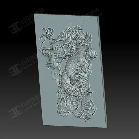 龍 中國(guó)吉祥動(dòng)物 高精度 浮雕模型  3d打印模型 (2).webp