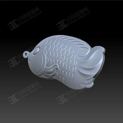 高精度 小魚 吊墜 3d打印模型 (3).webp