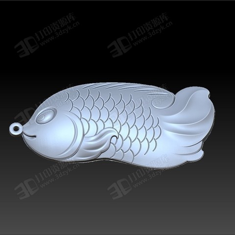 高精度 小魚 吊墜 3d打印模型 (2).jpg