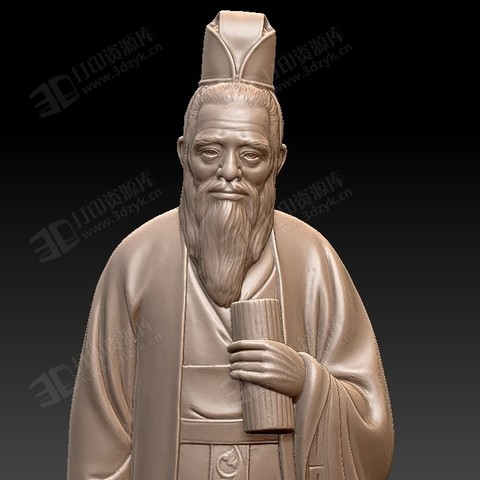 中國古代圣人  孔子 3d打印模型 (4).jpg