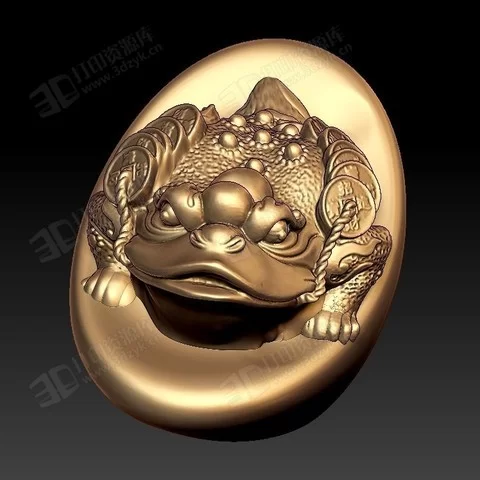 蟾蜍擺件金蟾蜍 3d打印模型 (1).webp