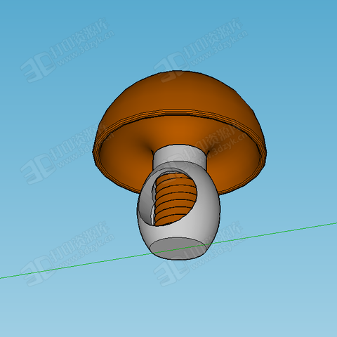 蘑菇胡桃夾子 stl模型下載 (2).png