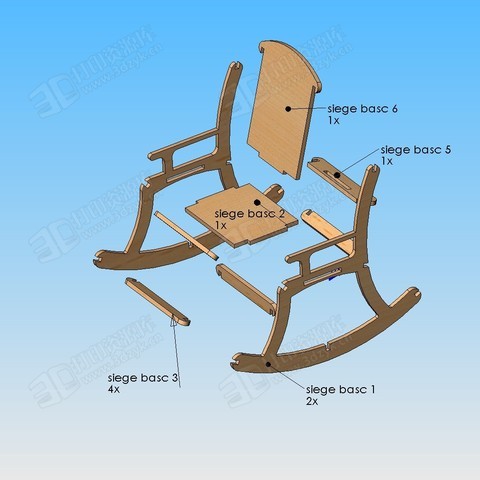 搖椅 拼裝 3d打印模型 (1).JPG