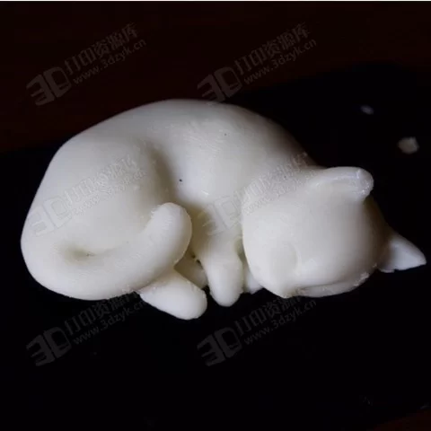 熟睡的小貓 動物模型 stl (2).webp