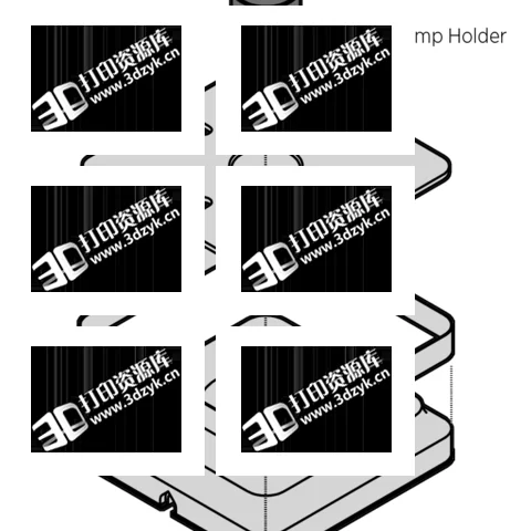 時(shí)尚的臺(tái)燈 燈具模型 stl.webp