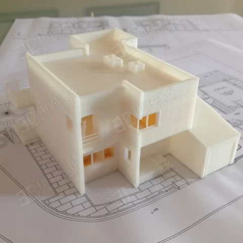 2層的家庭住宅 建筑模型 3d打印 (1).webp