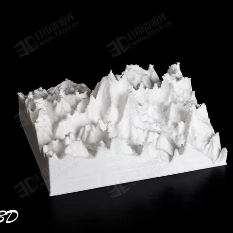 珠穆朗瑪峰，喜馬拉雅山 地形圖 3d打印模型.webp