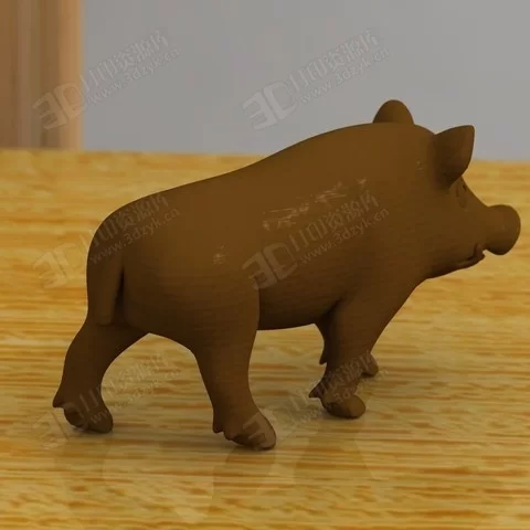 野豬 動物模型 3d打印下載 (2).webp