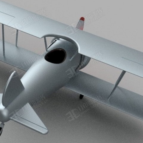 雙翼飛機(jī) 130 x 105 x 47 mm 3d打印飛機(jī)三維模型 (2).png