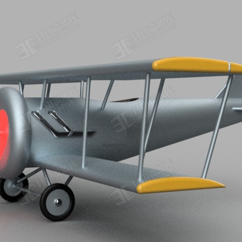 雙翼飛機(jī) 130 x 105 x 47 mm 3d打印飛機(jī)三維模型 (3).png