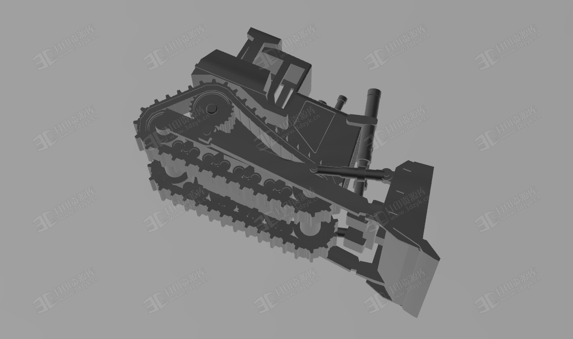 雪犁拖拉機(jī) - 挖掘機(jī)三維模型 3d打印汽車(chē)模型免費(fèi)下載 (2).png