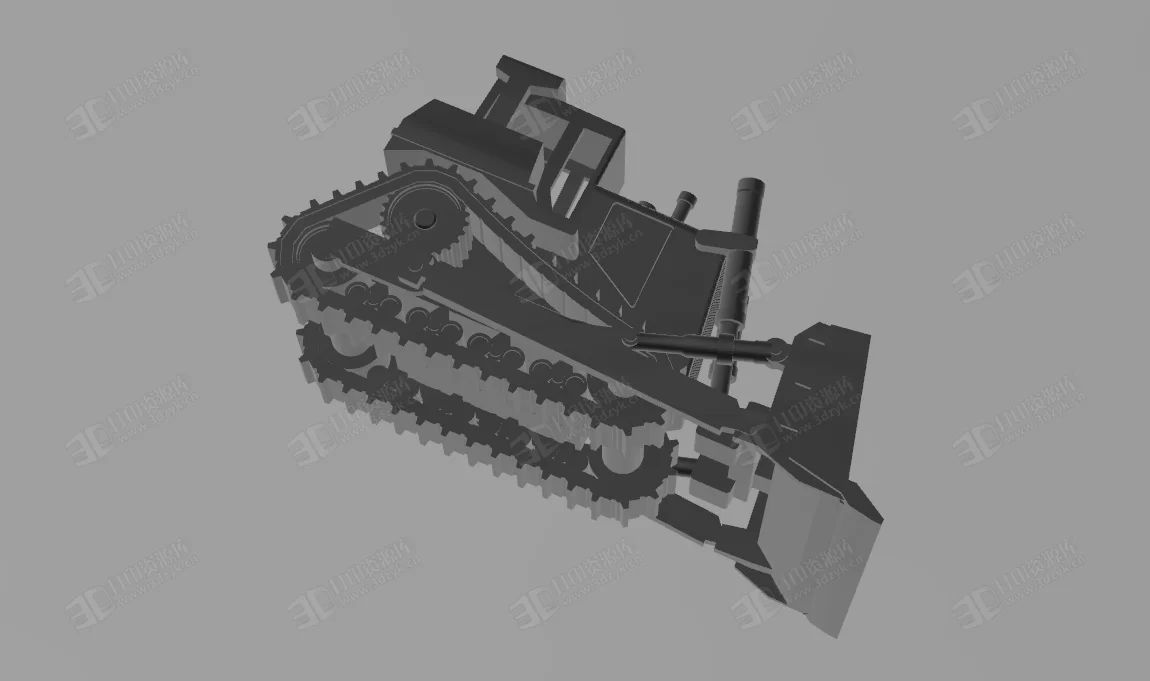 雪犁拖拉機 - 挖掘機三維模型 3d打印汽車模型免費下載 (2).webp