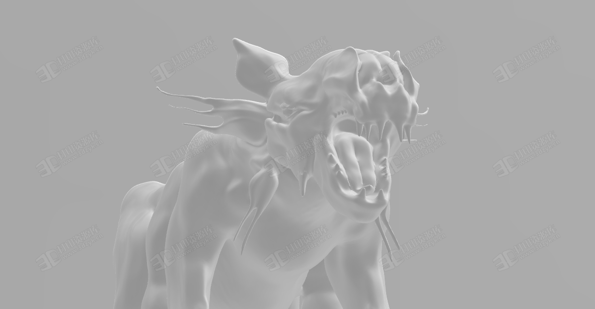 肉食性動物閃雷獸Thanator 3d打印模型 (3).png