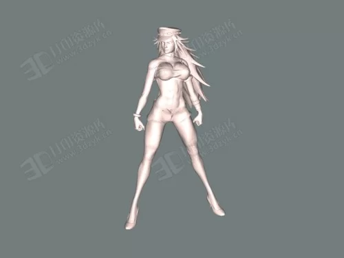 穿短褲的美少女戰(zhàn)士 3d打印模型.webp