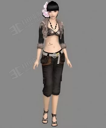 美麗女孩3d模型