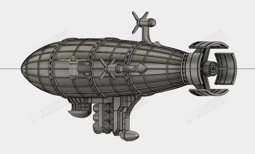 紅色警報的基洛夫飛艇3d打印模型 (1).webp