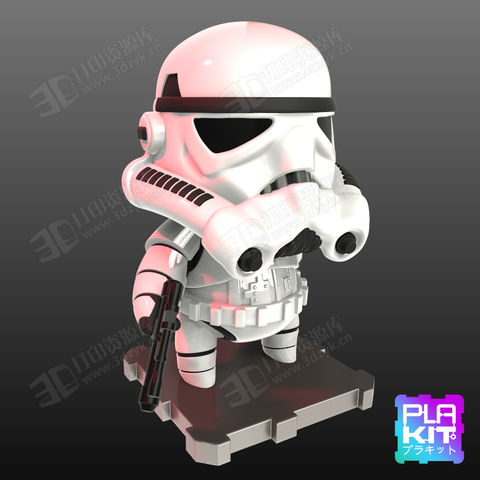 星球大戰(zhàn)stormtrooper 帝國(guó)沖鋒隊(duì) 風(fēng)暴兵機(jī)器人卡通模型 (1).png