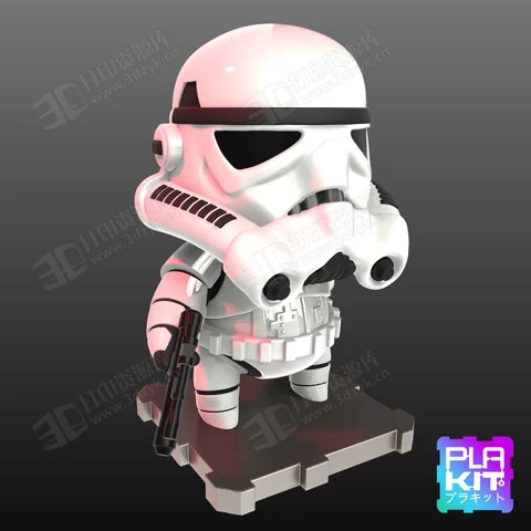 星球大戰(zhàn)stormtrooper 帝國沖鋒隊 風暴兵機器人卡通模型 (1).webp