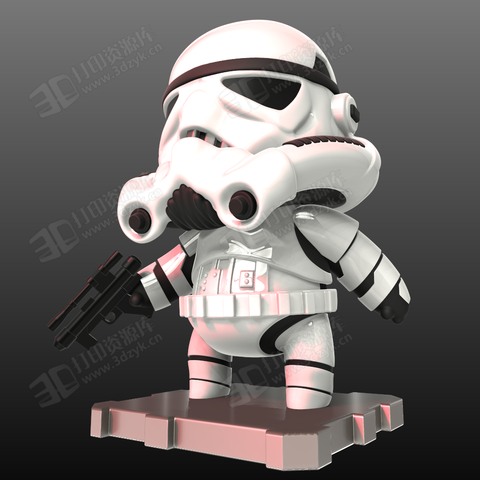 星球大戰(zhàn)stormtrooper 帝國(guó)沖鋒隊(duì) 風(fēng)暴兵機(jī)器人卡通模型 (2).png