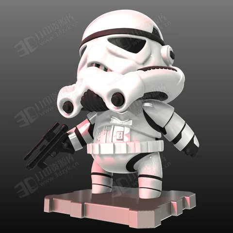 星球大戰(zhàn)stormtrooper 帝國沖鋒隊 風暴兵機器人卡通模型 (2).webp