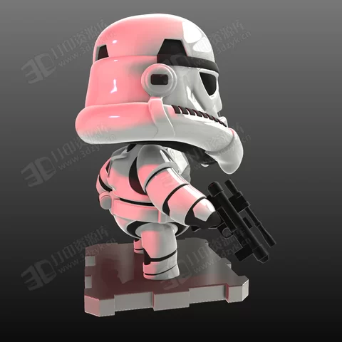 星球大戰(zhàn)stormtrooper 帝國沖鋒隊 風暴兵機器人卡通模型 (3).webp