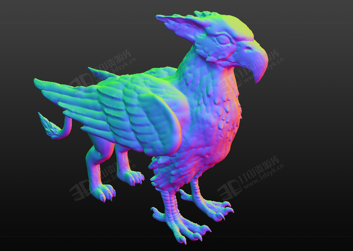 獅鷲 動物3d打印模型.png