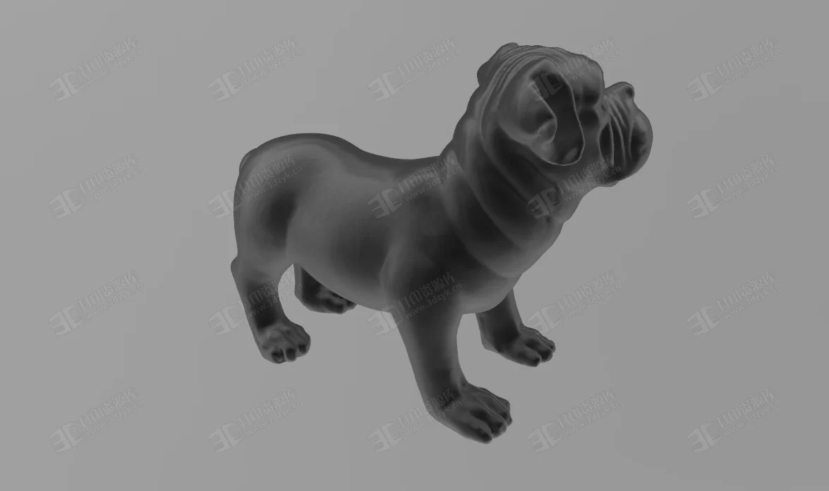 哈巴狗 巴哥犬模型 3d動物模型 (1).webp