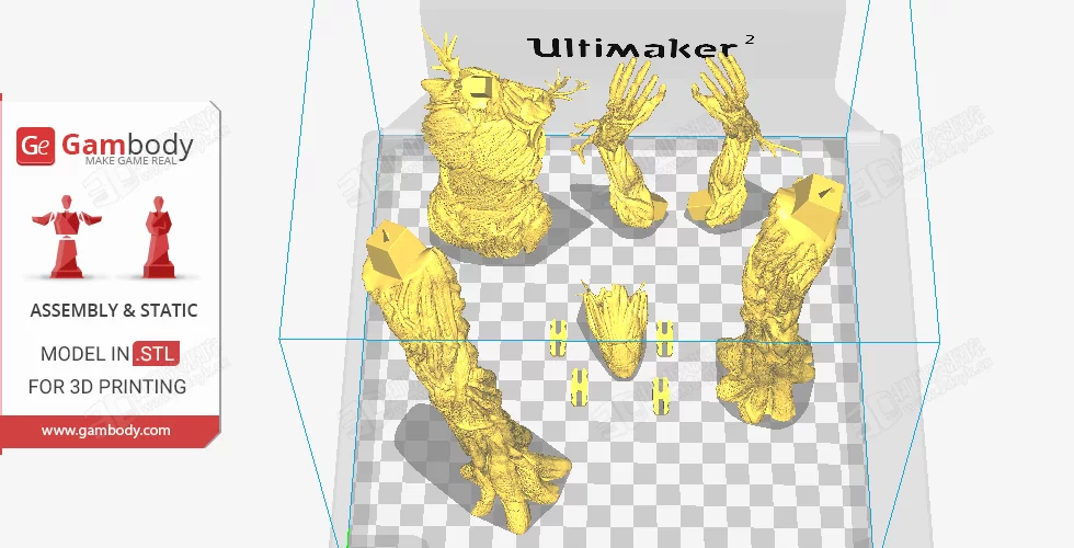 高精度 3d打印樹人 格魯特拆件模型 (4).webp