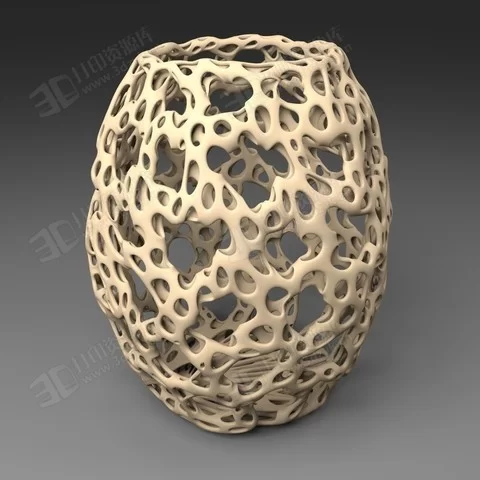 泰森多邊形 花瓶3d打印模型.webp