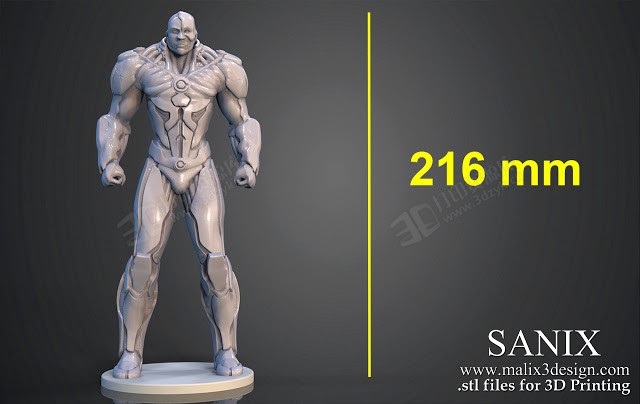 彪悍的半機械人 3D打印模型素材文件stl (7).jpg