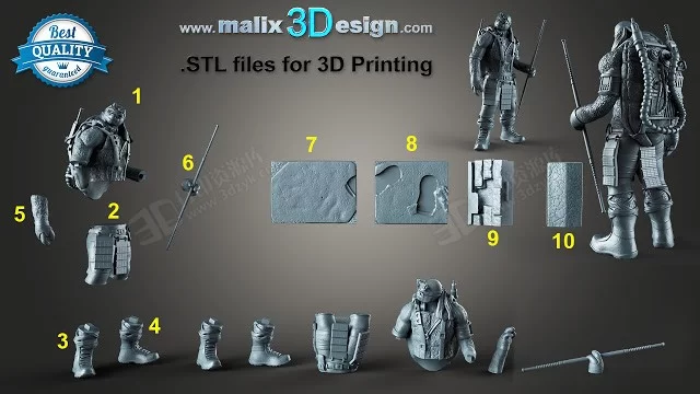 忍者神龜：萊昂納多 拉斐爾 米開朗基羅 多納泰羅 3d打印模型 (17).webp