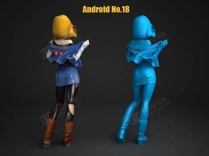 七龍珠 Android 18號 角色人物玩偶stl模型 (4).webp