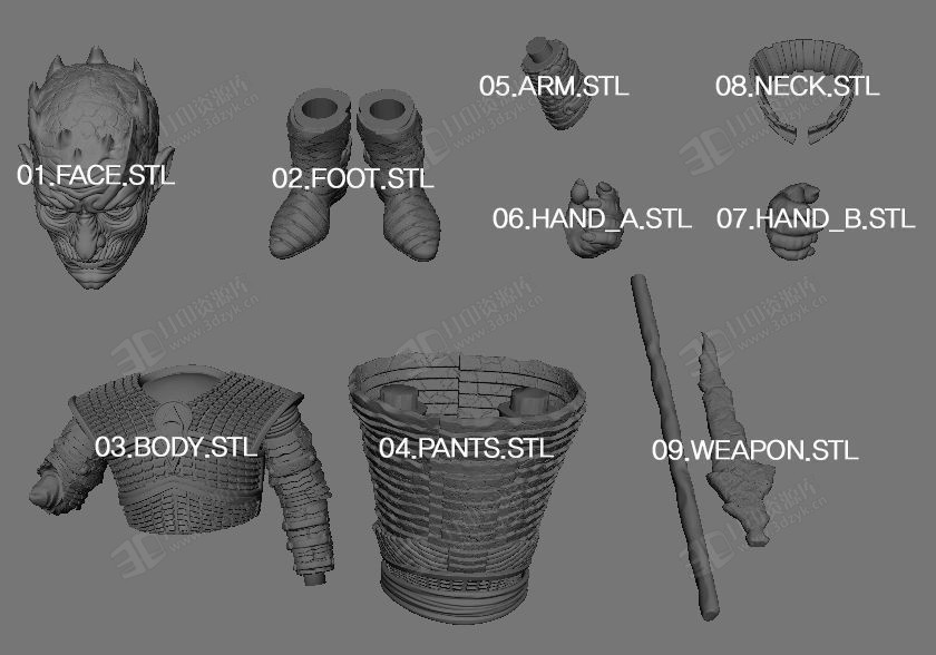 權(quán)力的游戲 - 夜王手辦人物stl模型 (1).jpg