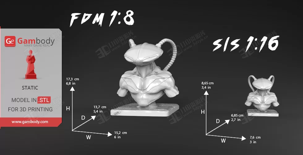 正義聯(lián)盟 黑蝠鲼（Black Manta）雕像3d打印模型stl (7).webp