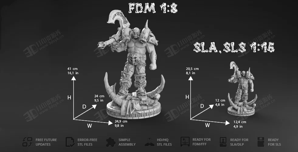 魔獸世界 格羅姆·地獄咆哮Garrosh人物雕塑模型 (9).webp