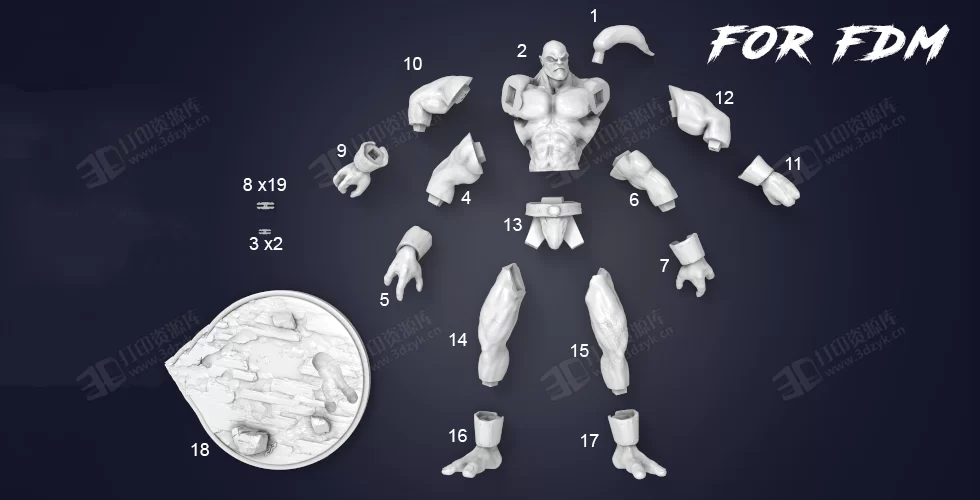 真人快打 反派Goro游戲人物stl模型 (1).webp