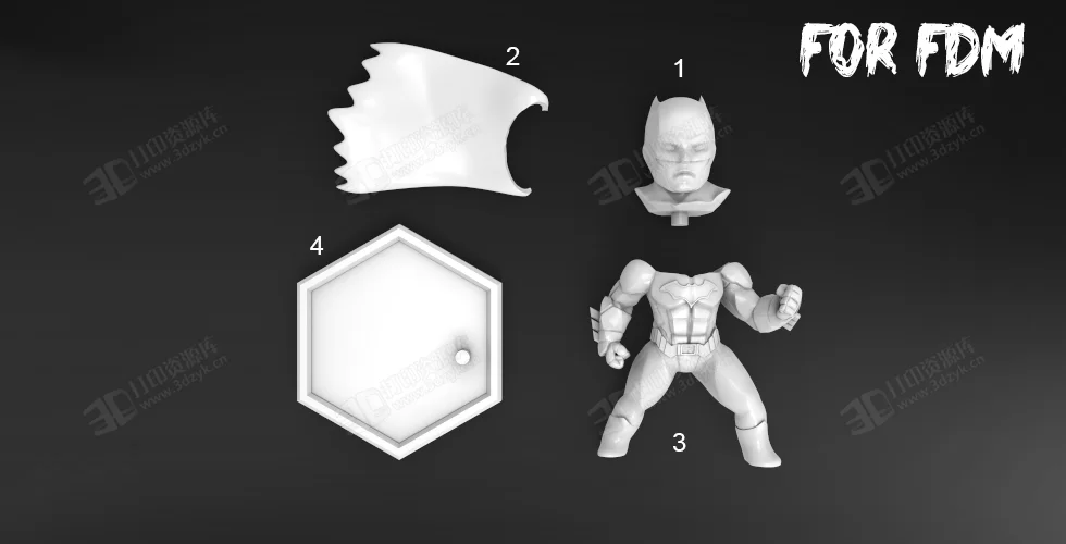 卡通蝙蝠俠手辦 3D打印模型stl立體精圓雕素材文件 (8).webp