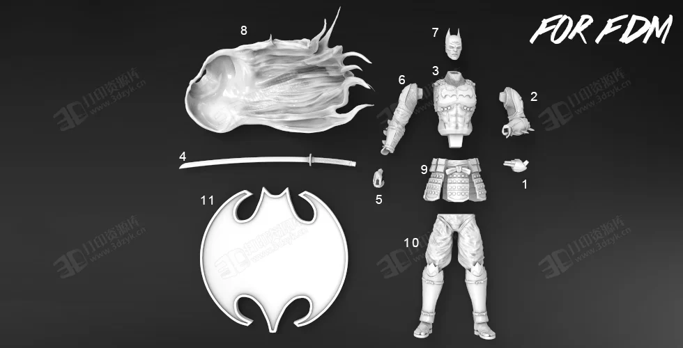 蝙蝠俠全身像雕塑 3D打印模型stl影視手辦立體精雕圓雕圖素材文件 (9).webp