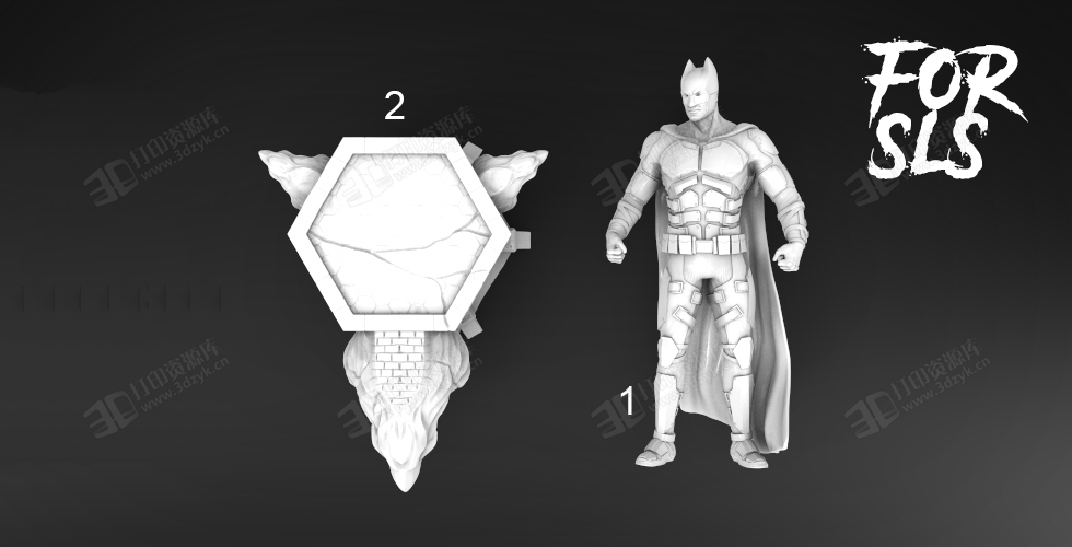 Batman蝙蝠俠全身雕像 3D打印模型stl立體精圓雕影視級(jí)手辦建模素材文件 (8).png