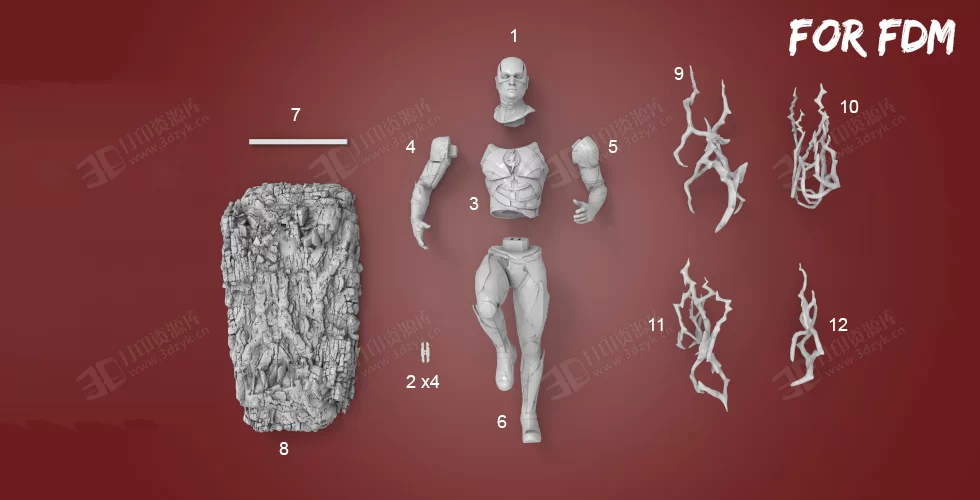 Flash閃電俠 3D打印模型stl漫威英雄影視手辦精雕圓雕圖素材文件 (1).webp