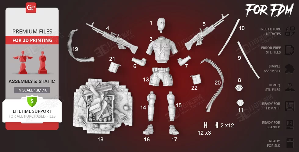 高精度Deadpool死侍拿著雙槍拆件 3D打印游戲動(dòng)漫素材模型stl文件 (12).webp