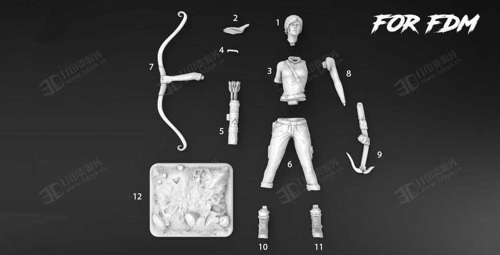 古墓麗影：源起之戰(zhàn)中的勞拉人物手辦3d模型素材stl文件 (2).png